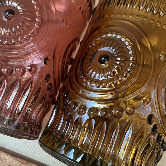 New! Artisan handmade hardwood oblong tray with 3 pressed glass vases - Picture 16 of 16